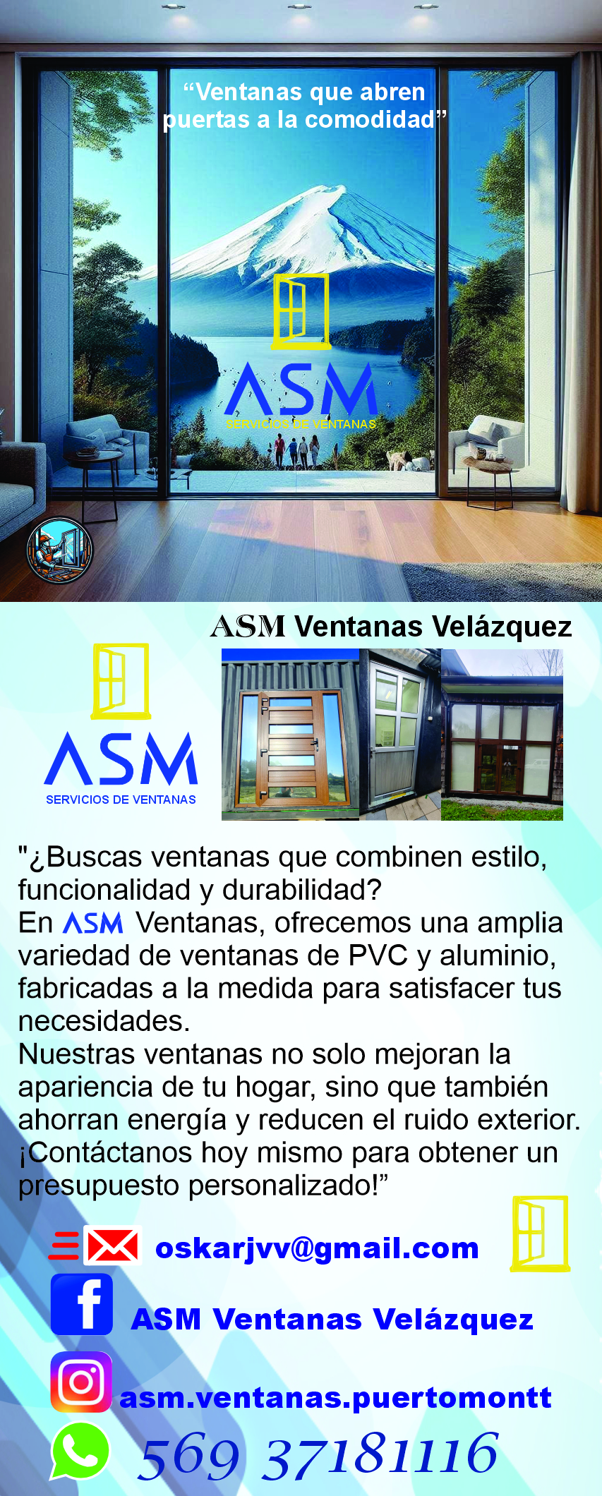 Ventanas vidrios y canceles,
ventanas Velásquez